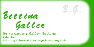 bettina galler business card
